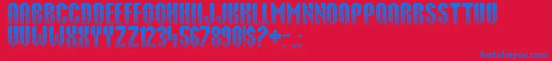 Punktum Font – Blue Fonts on Red Background