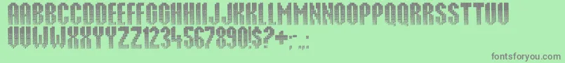 Punktum-Schriftart – Graue Schriften auf grünem Hintergrund
