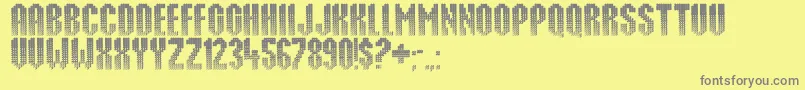 Fonte Punktum – fontes cinzas em um fundo amarelo