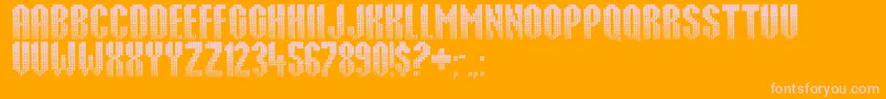 Punktum Font – Pink Fonts on Orange Background