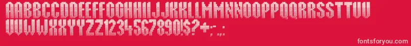 Punktum Font – Pink Fonts on Red Background