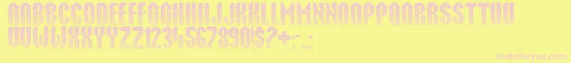 フォントPunktum – ピンクのフォント、黄色の背景