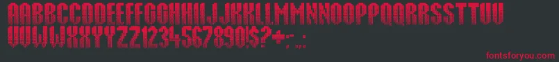 フォントPunktum – 黒い背景に赤い文字