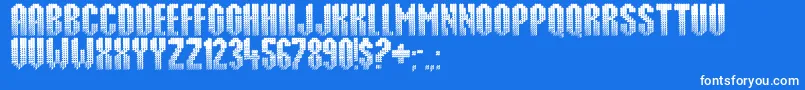 フォントPunktum – 青い背景に白い文字