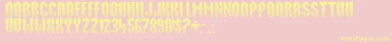 Punktum Font – Yellow Fonts on Pink Background