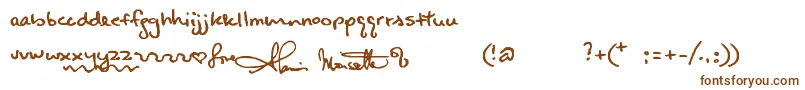 Alanishand Font – Brown Fonts on White Background