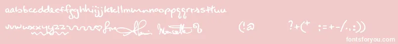 Alanishand Font – White Fonts on Pink Background