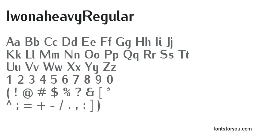 Шрифт IwonaheavyRegular – алфавит, цифры, специальные символы