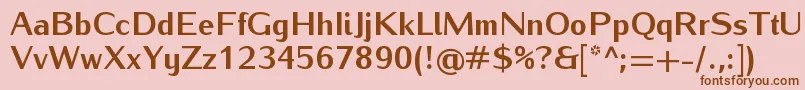 Police IwonaheavyRegular – polices brunes sur fond rose