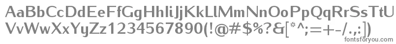 IwonaheavyRegular-fontti – harmaat kirjasimet valkoisella taustalla