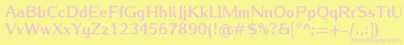 fuente IwonaheavyRegular – Fuentes Rosadas Sobre Fondo Amarillo