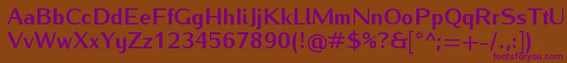 IwonaheavyRegular Font – Purple Fonts on Brown Background