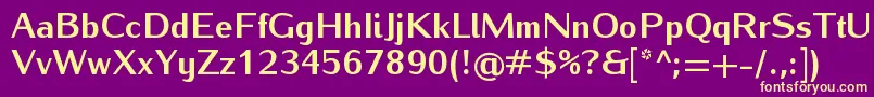 IwonaheavyRegular Font – Yellow Fonts on Purple Background