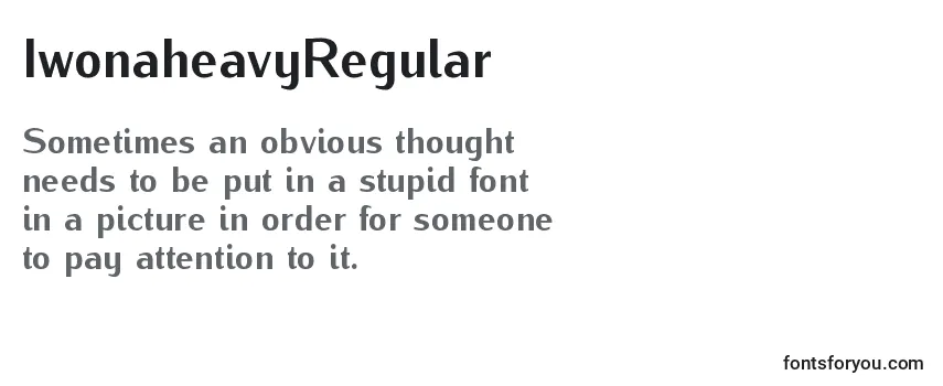 IwonaheavyRegular Font