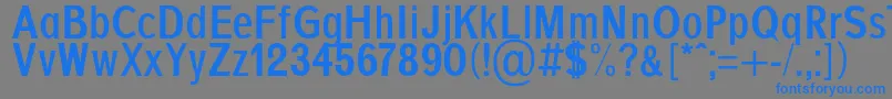 フォントAgajdaBold – 灰色の背景に青い文字