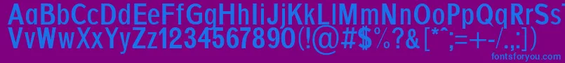 フォントAgajdaBold – 紫色の背景に青い文字