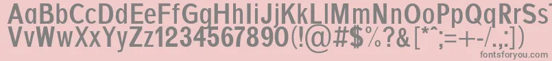 フォントAgajdaBold – ピンクの背景に灰色の文字