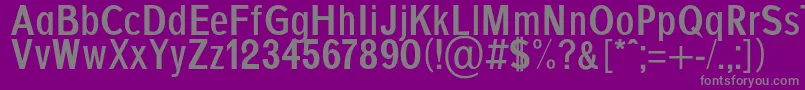 フォントAgajdaBold – 紫の背景に灰色の文字