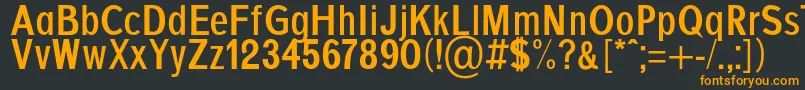 フォントAgajdaBold – 黒い背景にオレンジの文字