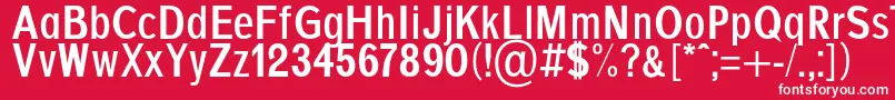 Czcionka AgajdaBold – białe czcionki na czerwonym tle