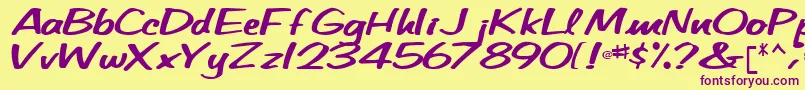 BetaRegularTtnorm Font – Purple Fonts on Yellow Background