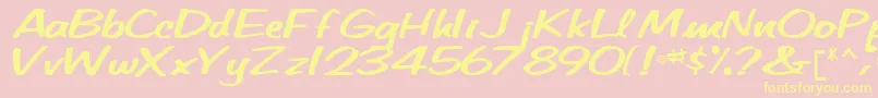 BetaRegularTtnorm Font – Yellow Fonts on Pink Background