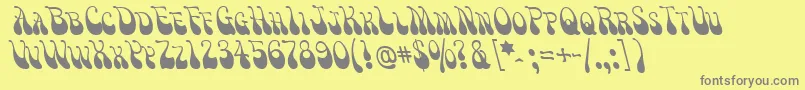 Victm Font – Gray Fonts on Yellow Background