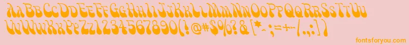 Victm Font – Orange Fonts on Pink Background