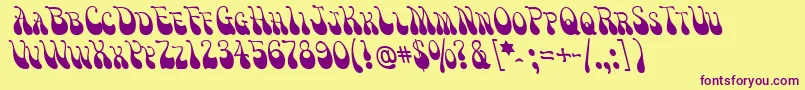 Victm Font – Purple Fonts on Yellow Background
