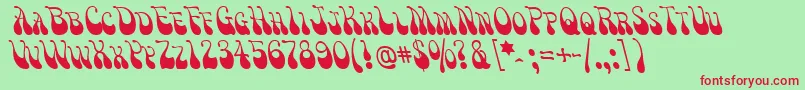 Victm Font – Red Fonts on Green Background