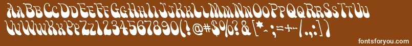 Victm Font – White Fonts on Brown Background