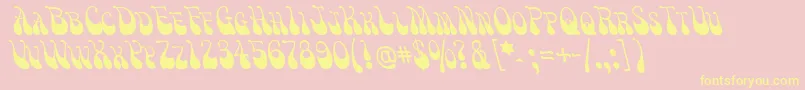 Victm Font – Yellow Fonts on Pink Background