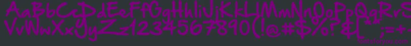 HandOfSeanDemo Font – Purple Fonts on Black Background