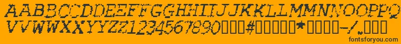 Rubbbi Font – Black Fonts on Orange Background