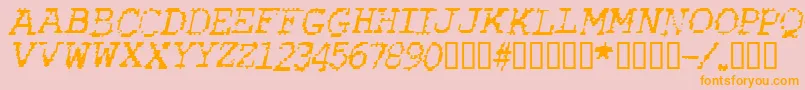 Rubbbi Font – Orange Fonts on Pink Background