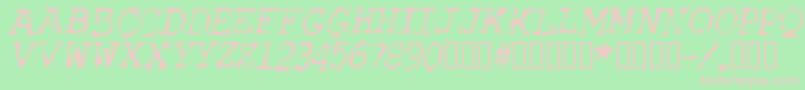 Rubbbi Font – Pink Fonts on Green Background