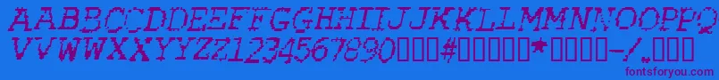 Rubbbi Font – Purple Fonts on Blue Background