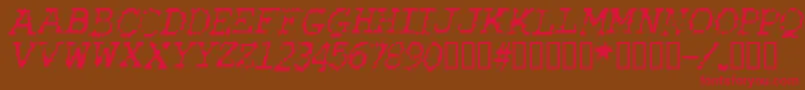 Rubbbi Font – Red Fonts on Brown Background