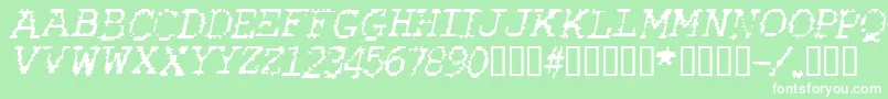 Rubbbi Font – White Fonts on Green Background