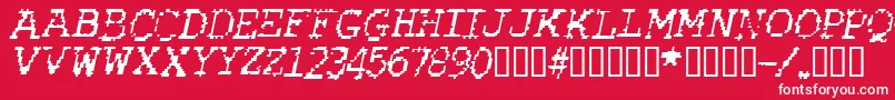 Rubbbi Font – White Fonts on Red Background