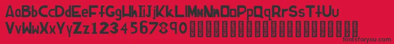 Californicafontfinal Font – Black Fonts on Red Background