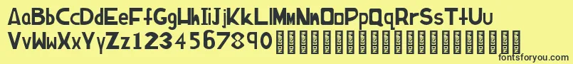 Californicafontfinal Font – Black Fonts on Yellow Background