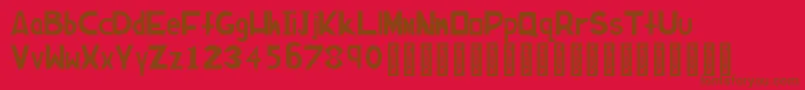 Californicafontfinal Font – Brown Fonts on Red Background