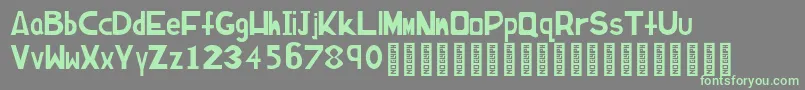 Californicafontfinal Font – Green Fonts on Gray Background