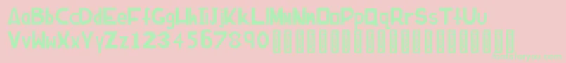 Californicafontfinal Font – Green Fonts on Pink Background