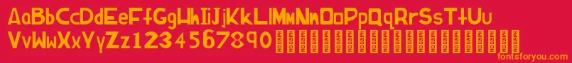Californicafontfinal Font – Orange Fonts on Red Background