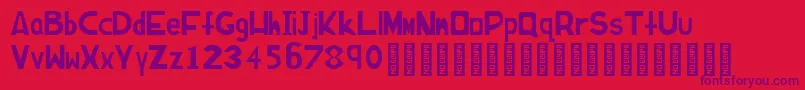 Californicafontfinal Font – Purple Fonts on Red Background