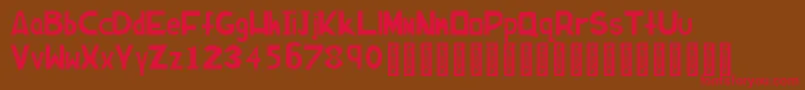 Californicafontfinal Font – Red Fonts on Brown Background
