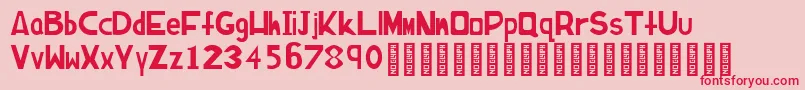 Californicafontfinal Font – Red Fonts on Pink Background