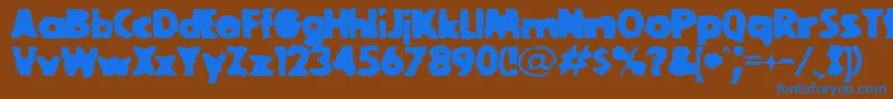 Шрифт GoolaBlack – синие шрифты на коричневом фоне